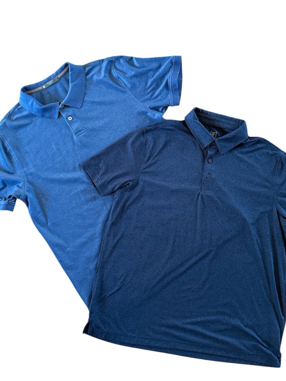 BUNDLE OF 2 MENS 3-BUTTON COLORED POLO SHIRTS CASUAL SPORT SHIRT LARGE